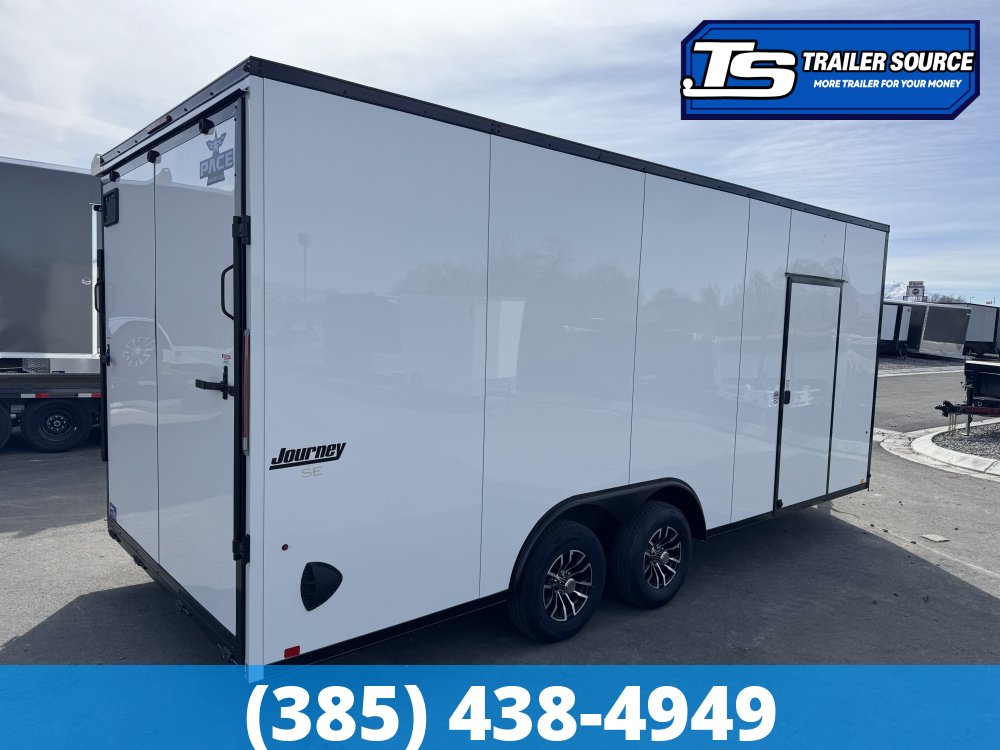 8.5x20 Pace American Journey SE Enclosed Cargo Trailer - 7'6" Interior - 10K GVWR - .080 PolyCor, Alloy Wheels, Black Out Package