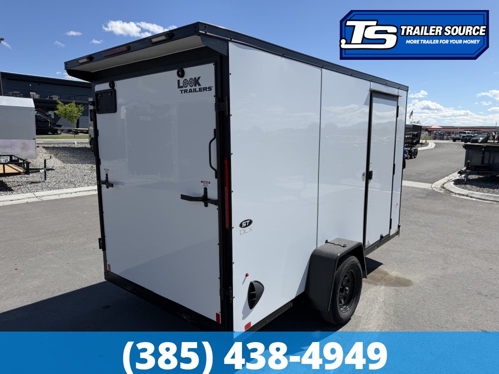 6x12 Look ST DLX Enclosed Cargo Trailer - 6'6" Interior - 3.5K GVWR - .080 PolyCor, Black Out Package, Rear Spoiler w/ Load Lights