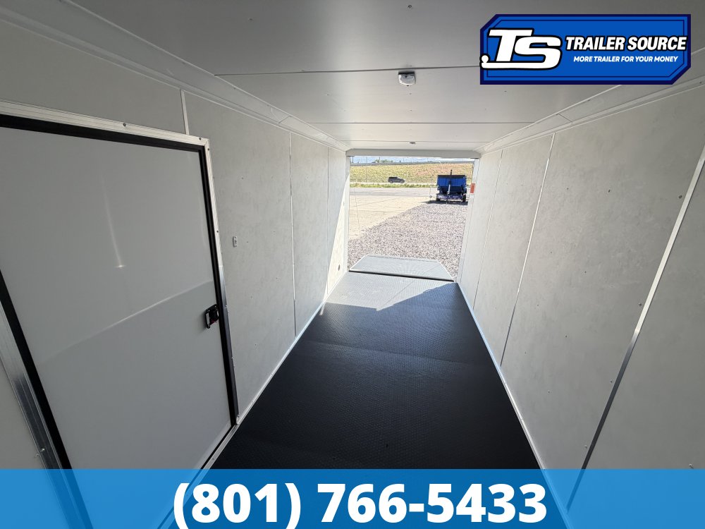 7x16 Look Element Elite Enclosed Car Hauler Trailer - 7K GVWR - .080 PolyCor, Alloy Wheels, Black Out Package, Finished Interior, Rear Spoiler w/ Load Lights, Rubber Coin Floor
