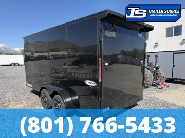 7x16 Look Element Elite Enclosed Car Hauler Trailer - 7K GVWR - .080 PolyCor, Alloy Wheels, Black Out Package, Finished Interior, Rear Spoiler w/ Load Lights, Rubber Coin Floor