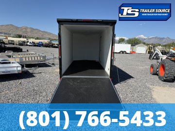 7x16 Look Element Elite Enclosed Car Hauler Trailer - 7K GVWR - .080 PolyCor, Alloy Wheels, Black Out Package, Finished Interior, Rear Spoiler w/ Load Lights, Rubber Coin Floor