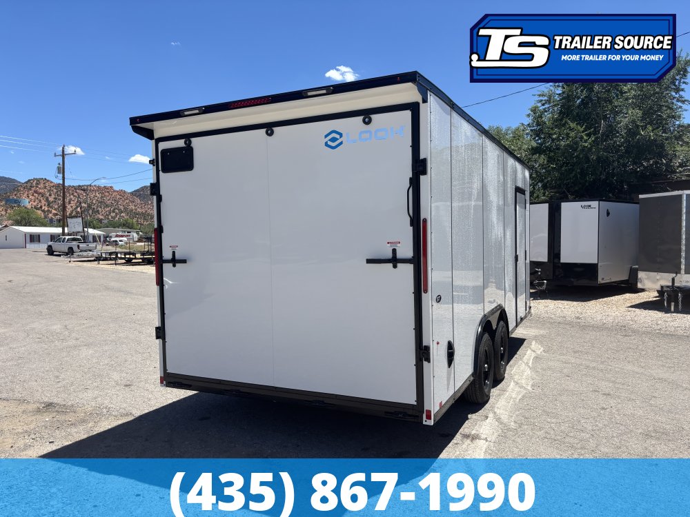 8.5x18 Look ST DLX Enclosed Cargo Trailer - 7'0" Interior - 10K GVWR - .080 PolyCor, Black Out Package, Rear Spoiler w/ Load Lights