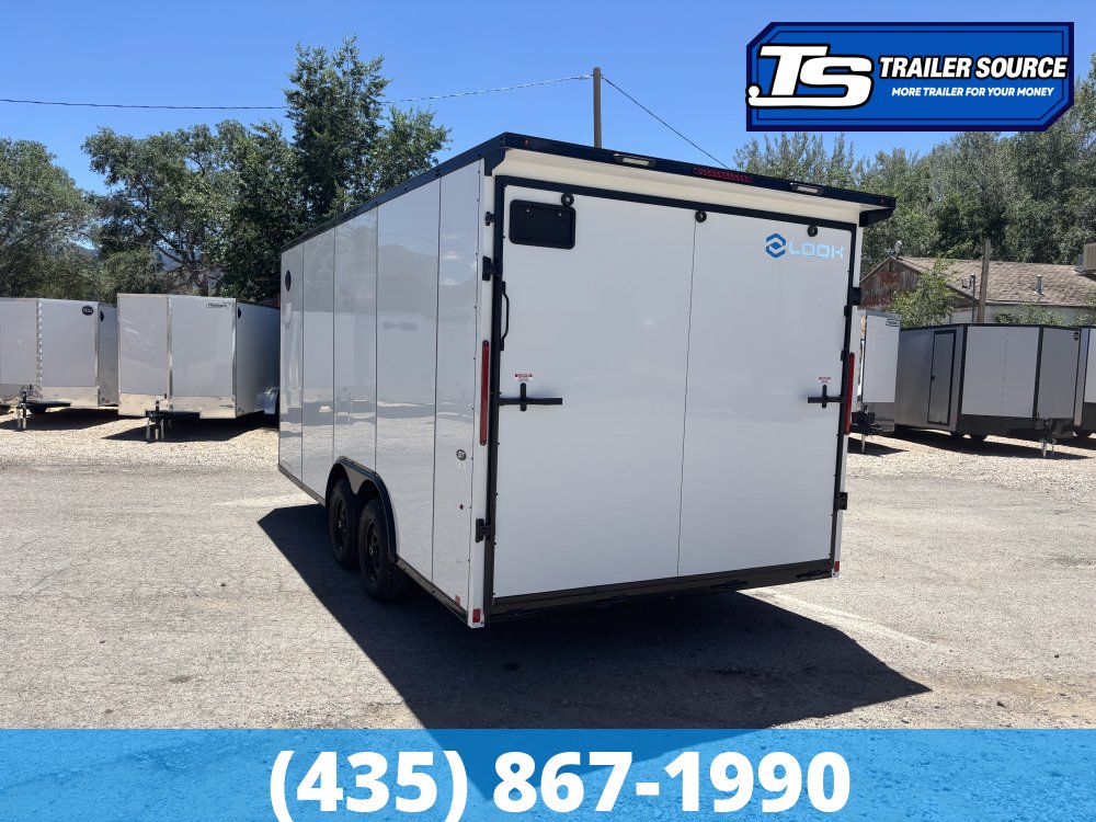8.5x18 Look ST DLX Enclosed Cargo Trailer - 7'0" Interior - 10K GVWR - .080 PolyCor, Black Out Package, Rear Spoiler w/ Load Lights