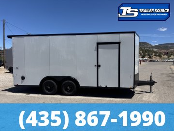 8.5x18 Look ST DLX Enclosed Cargo Trailer - 7'0" Interior - 10K GVWR - .080 PolyCor, Black Out Package, Rear Spoiler w/ Load Lights