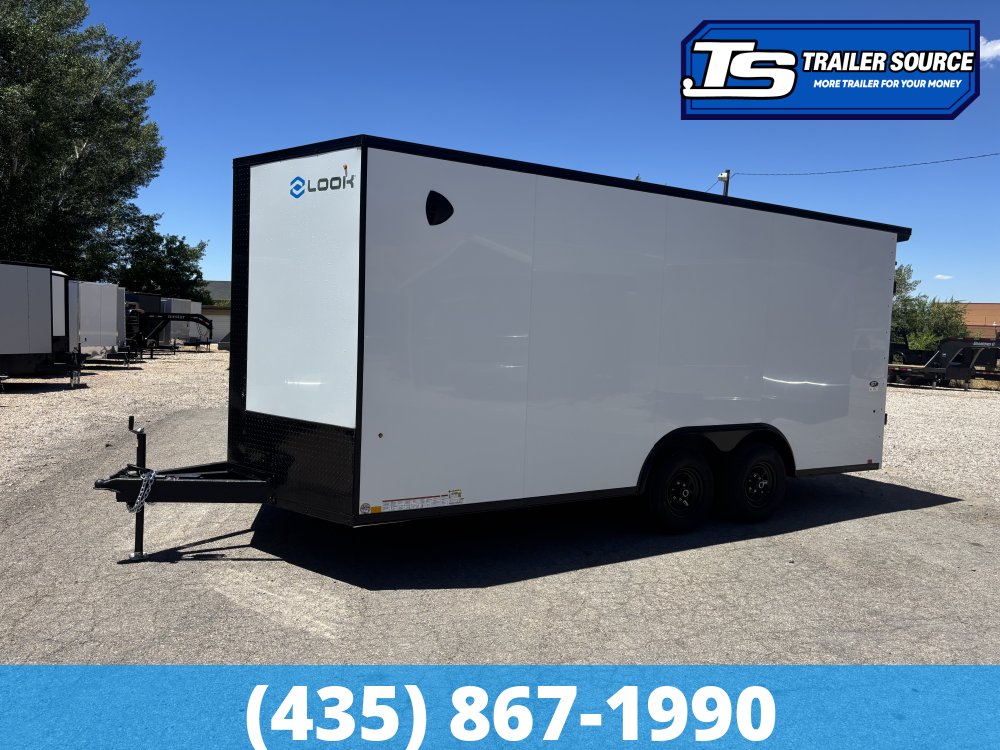 8.5x18 Look ST DLX Enclosed Cargo Trailer - 7'0" Interior - 10K GVWR - .080 PolyCor, Black Out Package, Rear Spoiler w/ Load Lights