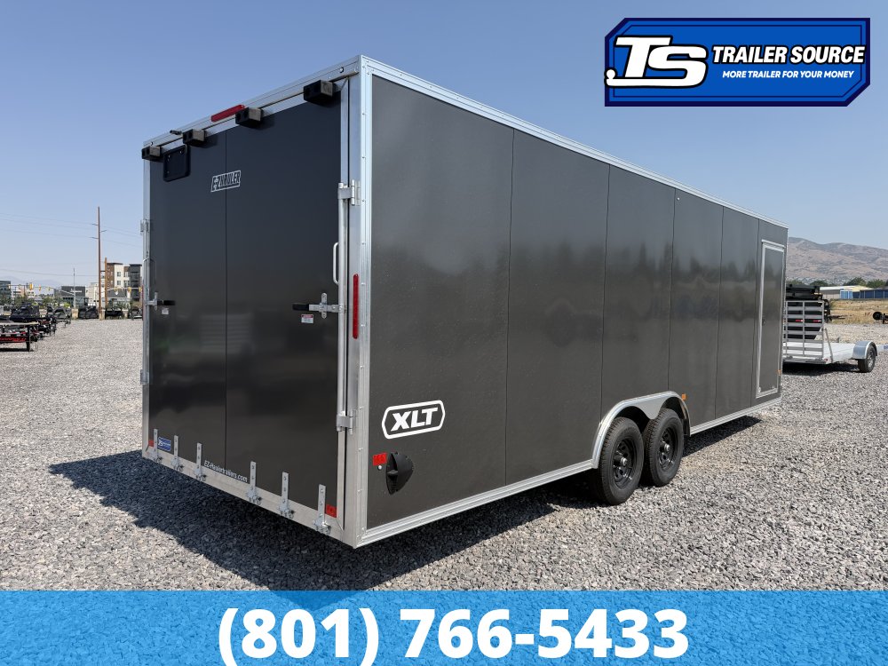 8.5x24 Alcom Aluminum EZ Hauler XLT Auto Trailer - 7'0" Interior - 10K GVWR - Dovetail
