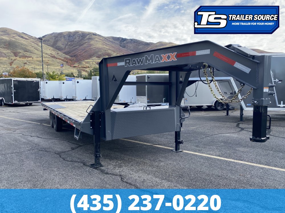 8.5x26 RawMaxx GOOSENECK Tilt Trailer - 16K GVWR -