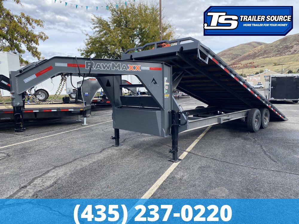 8.5x26 RawMaxx GOOSENECK Tilt Trailer - 16K GVWR -