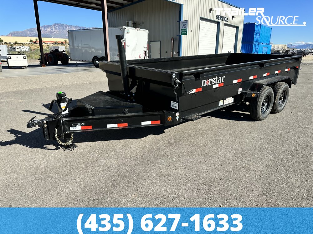 7x16 Norstar Iron Bull DXB 24" Sides 14K Dump Trailer