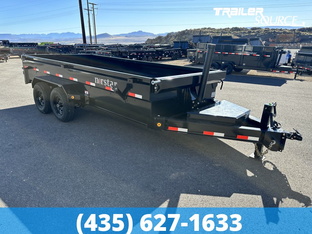 7x16 Norstar Iron Bull DXB 24" Sides 14K Dump Trailer