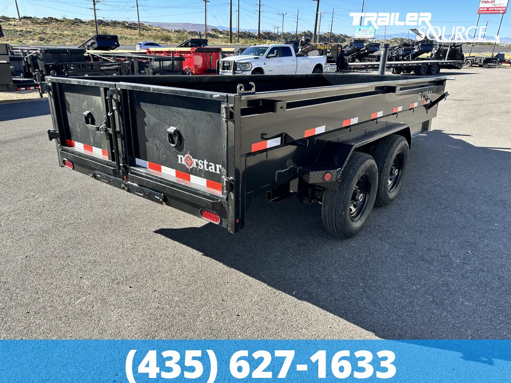 7x16 Norstar Iron Bull DXB 24" Sides 14K Dump Trailer