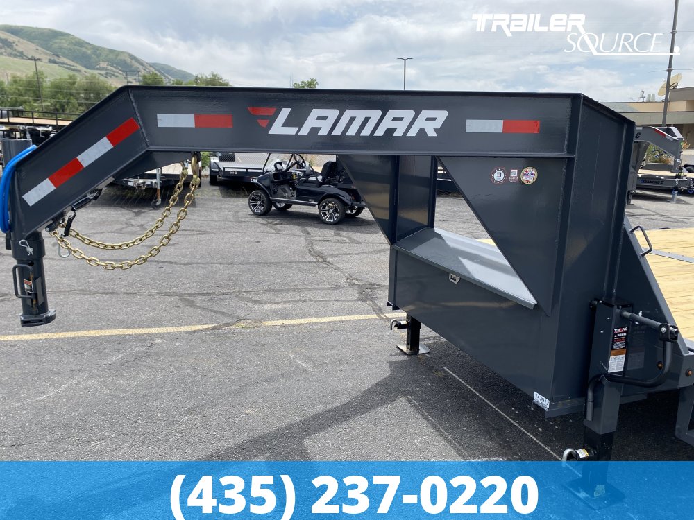 8.5x24 Lamar FA 14K Gooseneck Deckover Tilt