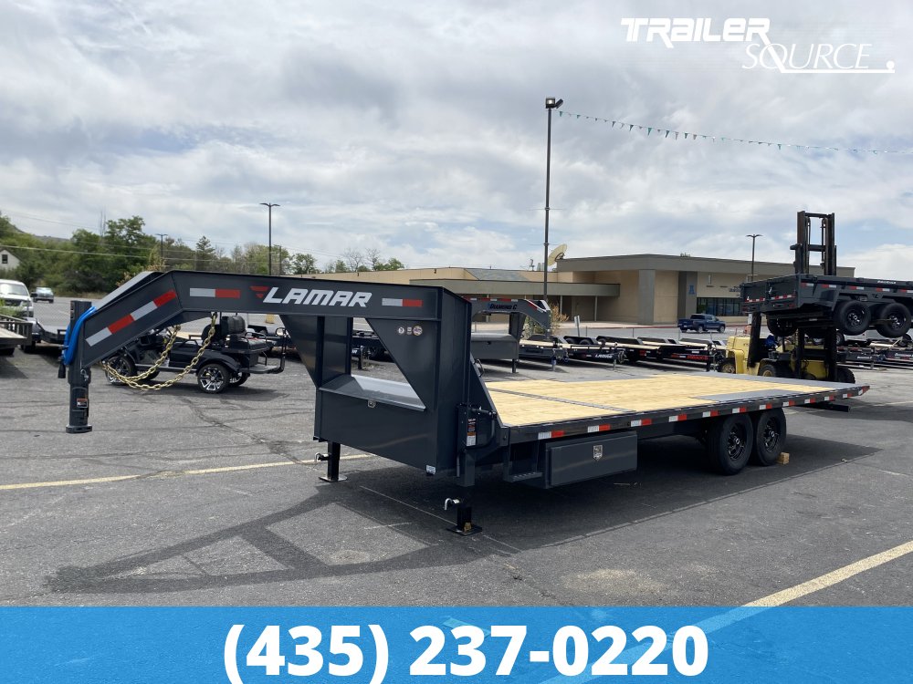 8.5x24 Lamar FA 14K Gooseneck Deckover Tilt