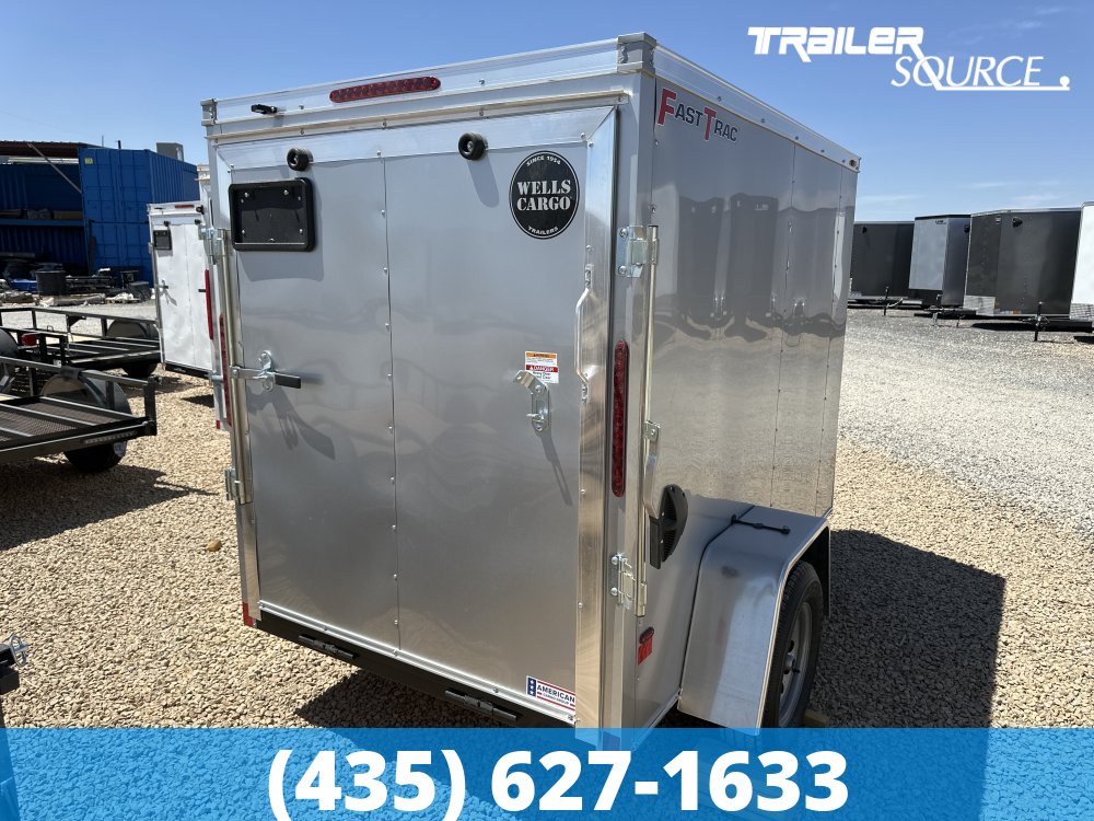 5x8 Wells Cargo Fast Trac Deluxe 5'6" Interior Single Axle Enclosed Cargo