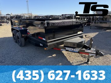 7x14 Top Hat DE Dump Trailer - 24" Sides - 14K GVWR -