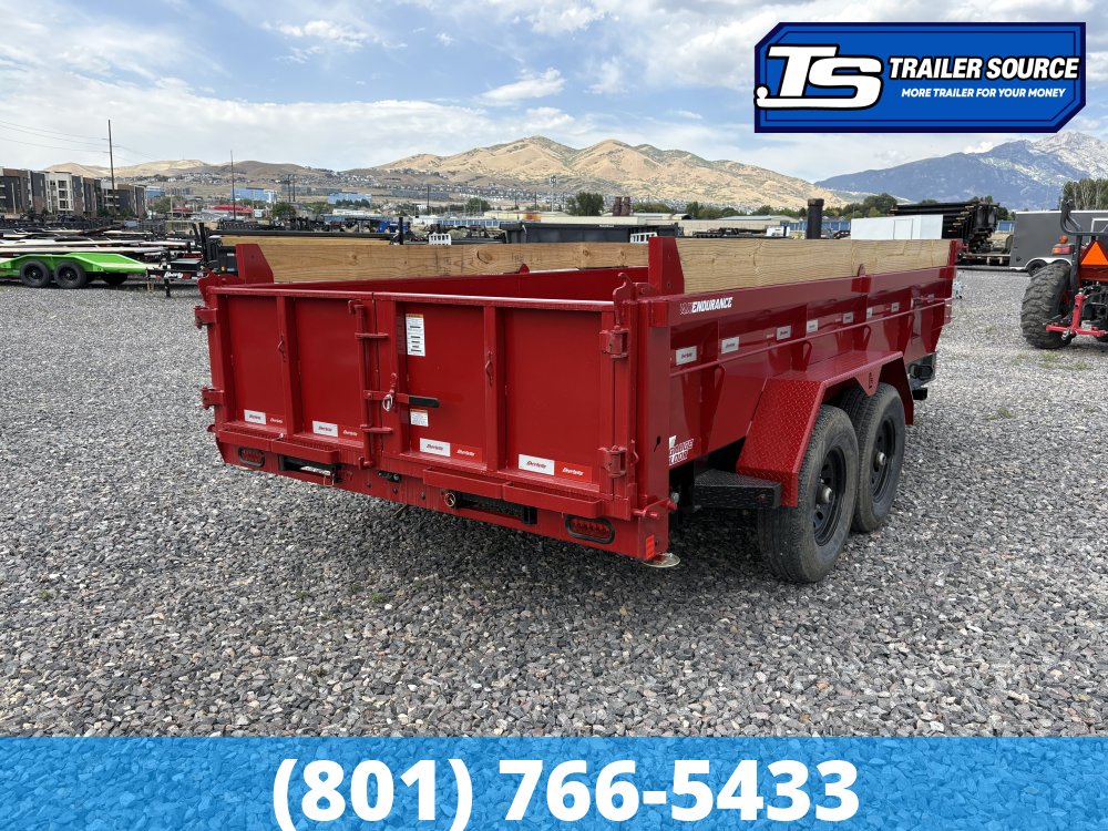 7x14 Liberty LD Dump Trailer - 24" Sides - 15.4K GVWR - 2 Tone Color, 7 Gauge Floor, Board Brackets, Fork Holders, Telescopic