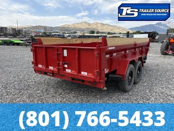 7x14 Liberty LD Dump Trailer - 24" Sides - 15.4K GVWR - 2 Tone Color, 7 Gauge Floor, Board Brackets, Fork Holders, Telescopic