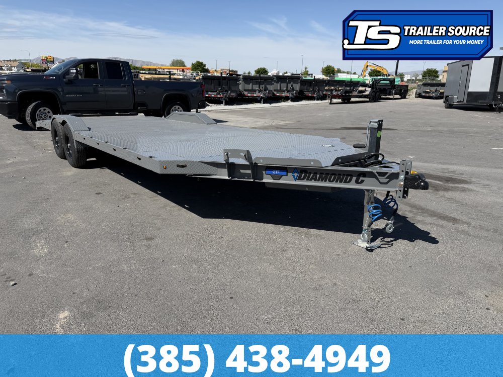 8.5x22 Diamond C GTF 206 Flatbed Car Hauler Trailer - 10.4K GVWR -