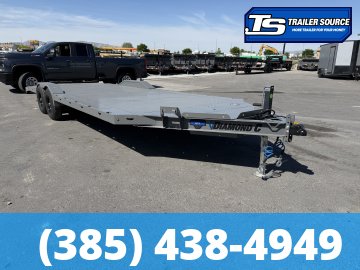 8.5x22 Diamond C GTF 206 Flatbed Car Hauler Trailer - 10.4K GVWR -