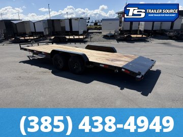 7x20 Sure-Trac C-Channel Flatbed Car Hauler Trailer - 7K GVWR -