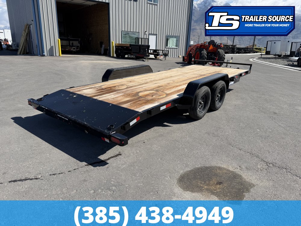 7x20 Sure-Trac C-Channel Flatbed Car Hauler Trailer - 7K GVWR -