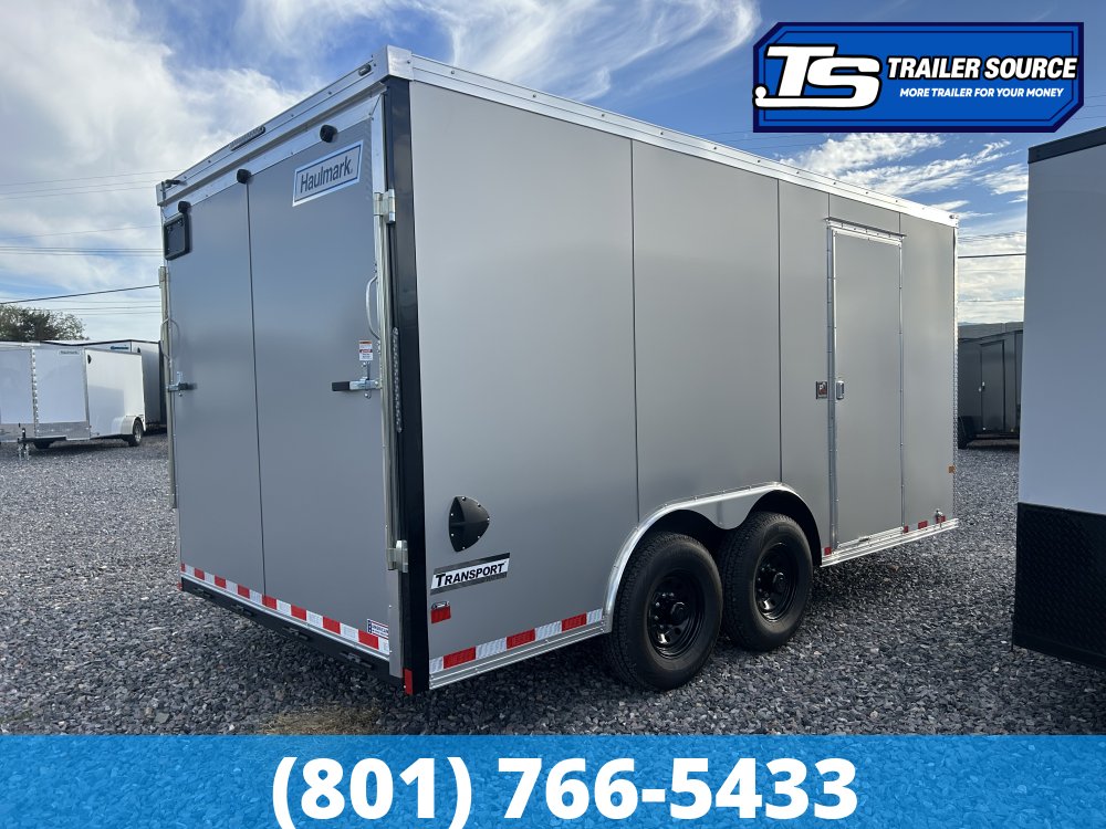 8.5x16 Haulmark Transport Enclosed Cargo Trailer - 7'0" Interior - 12K GVWR - .080 PolyCor, Dovetail