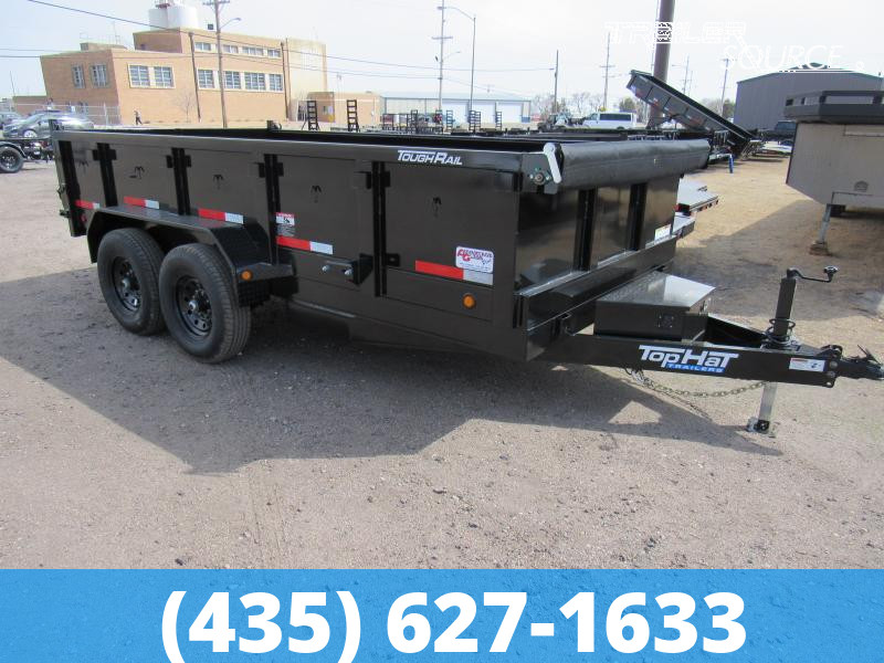 7x16 Top Hat Dump 36" Sides 14K Dump Trailer