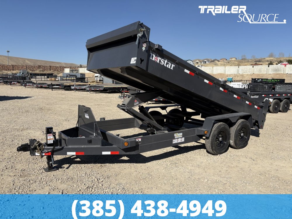 7x16 Norstar Iron Bull DCB 20" Sides 14K Dump Trailer