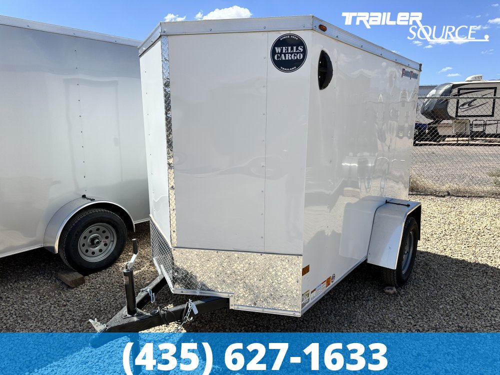 5x8 Wells Cargo Fast Trac Deluxe 5'6" Interior Single Axle Enclosed Cargo