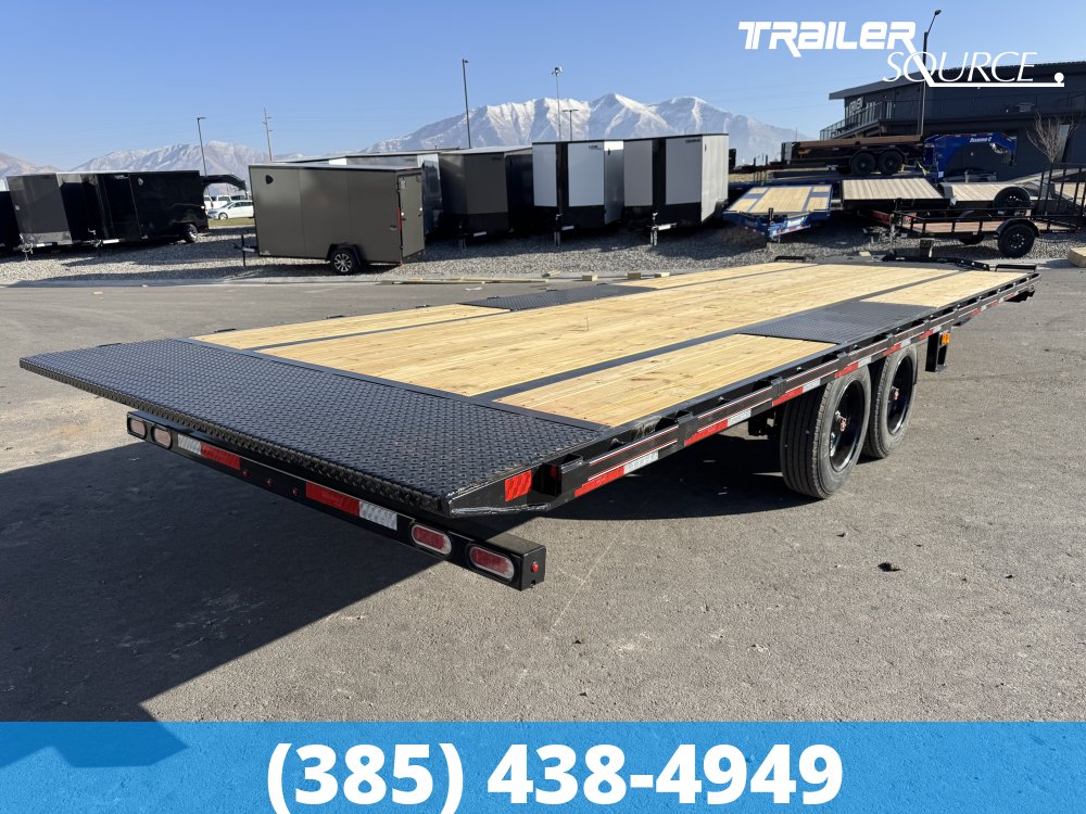 8.5x24 Diamond C DET 208 Deckover Tilt Trailer - 18K GVWR