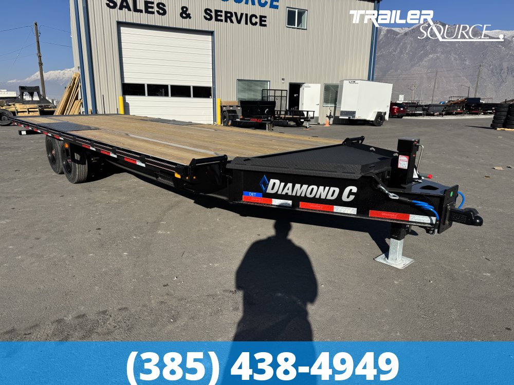 8.5x24 Diamond C DET 208 Deckover Tilt Trailer - 18K GVWR