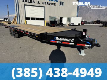 8.5x24 Diamond C DET 208 Deckover Tilt Trailer - 18K GVWR