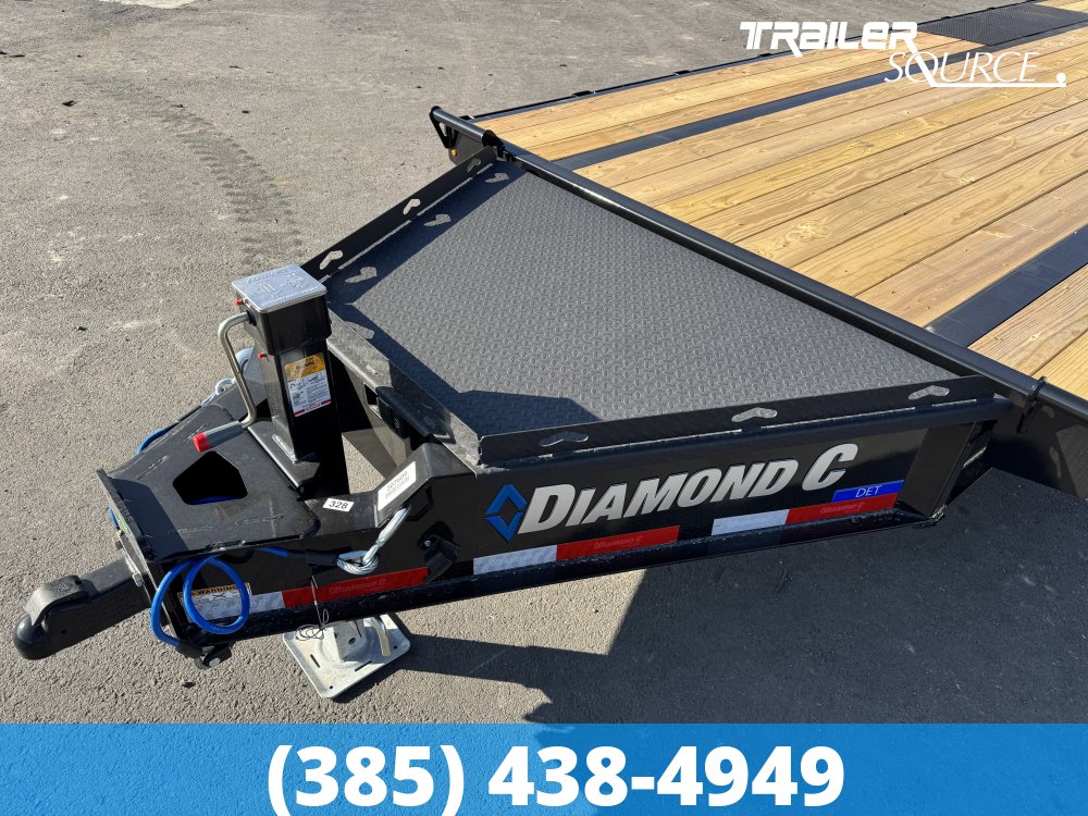 8.5x24 Diamond C DET 208 Deckover Tilt Trailer - 18K GVWR