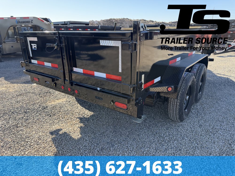 7x14 Top Hat DE Dump Trailer - 24" Sides - 14K GVWR -