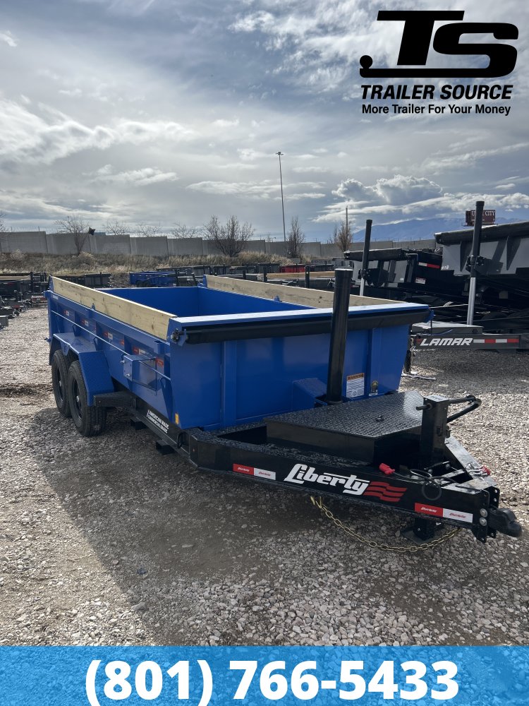 7x14 Liberty LD Dump Trailer - 24" Sides - 15.4K GVWR -