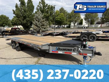 8.5x22 Diamond C DET 210 Deckover Tilt Trailer - 23K GVWR -