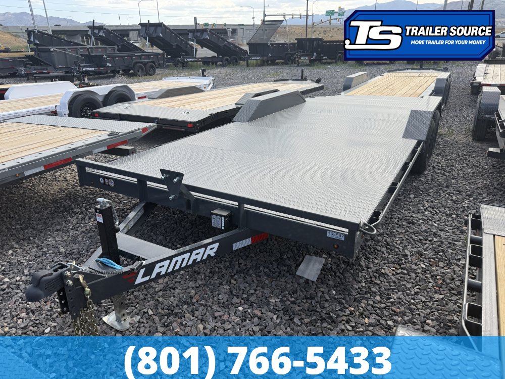 8.5x20 Lamar CC Wide Body w/ Drive Over Fenders Flatbed Car Hauler
