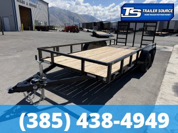 7x16 Sure-Trac Tube Top Utility Trailer - 7K GVWR - Ramp Gate