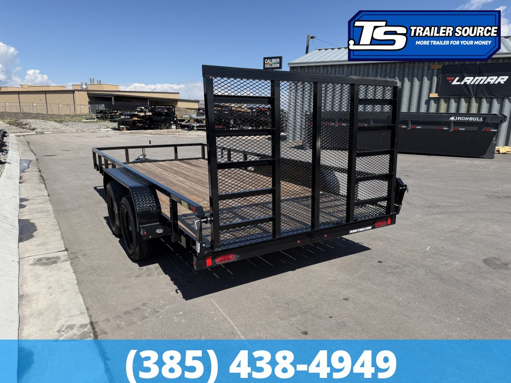 7x16 Sure-Trac Tube Top Utility Trailer - 7K GVWR - Ramp Gate