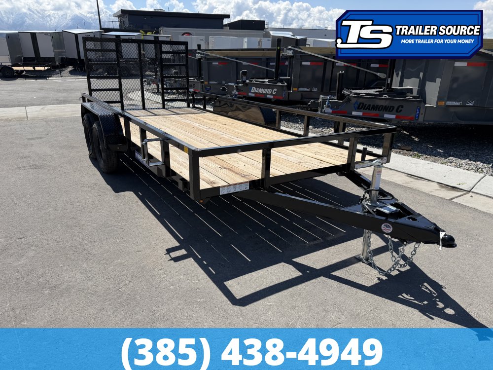 7x16 Sure-Trac Tube Top Utility Trailer - 7K GVWR - Ramp Gate