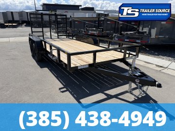 7x16 Sure-Trac Tube Top Utility Trailer - 7K GVWR - Ramp Gate