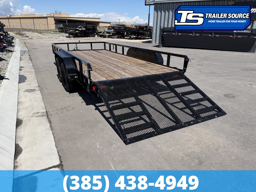 7x16 Sure-Trac Tube Top Utility Trailer - 7K GVWR - Ramp Gate