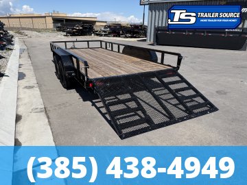7x16 Sure-Trac Tube Top Utility Trailer - 7K GVWR - Ramp Gate
