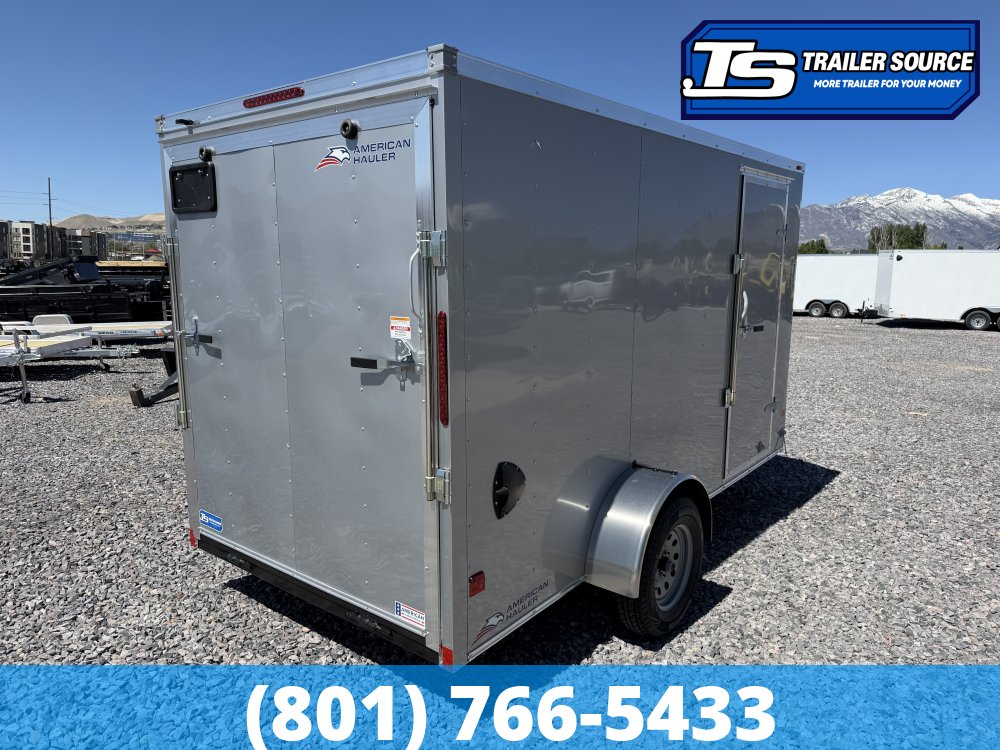 6x12 American Hauler Arrow Enclosed Cargo Trailer - 6'6" Interior - 3.5K GVWR - Ramp Door, Ramp Gate