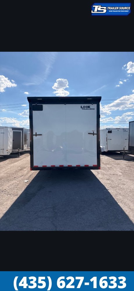 8.5x28 Look Element SE Enclosed Cargo Trailer - 7'6" Interior - 14K GVWR - .080 PolyCor, Alloy Wheels, D-Rings