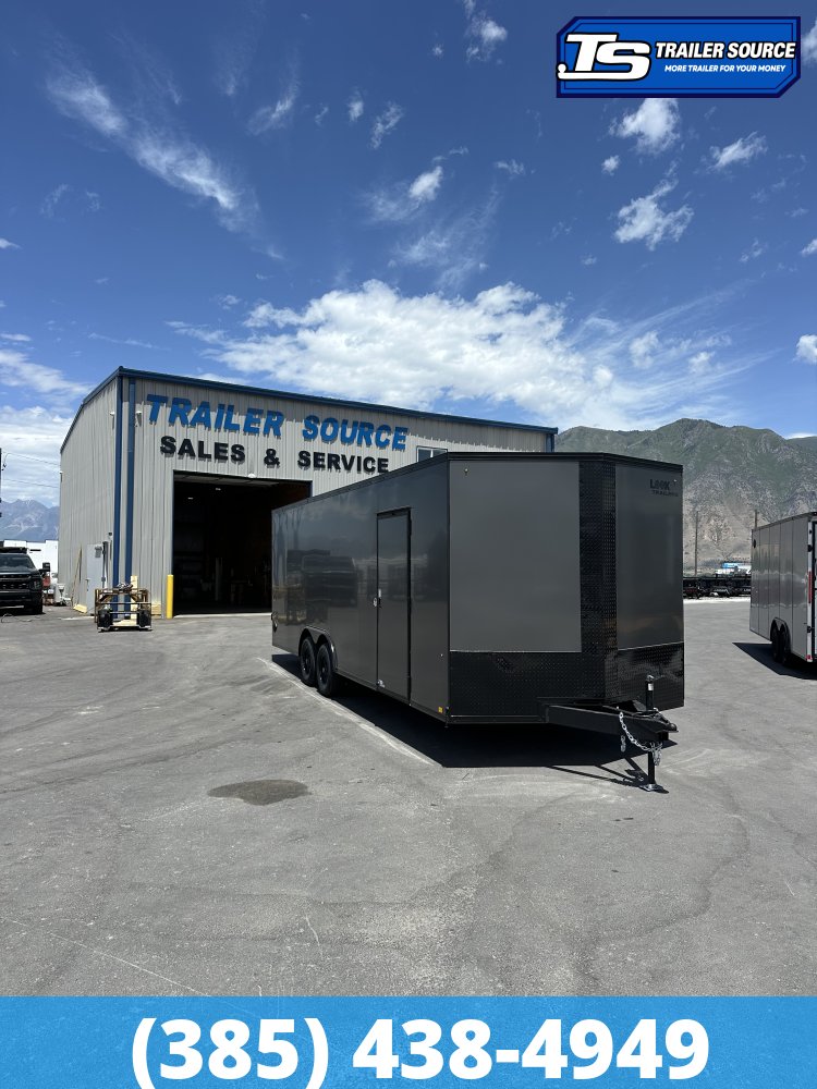 8.5x24 Look ST DLX Enclosed Cargo Trailer - 7'0" Interior - 10K GVWR - .080 PolyCor, 16" Cross Member Upgrade, Black Out Package