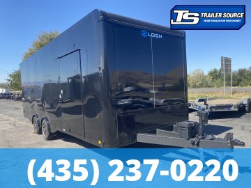 8.5x24 Look Vision Circuit Edition Enclosed Race Car Hauler Trailer - 7'6" Interior - 10K GVWR - .080 PolyCor, Black Out Package, Escape Door