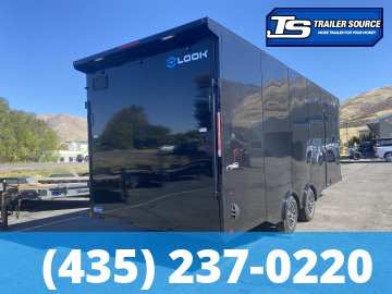 8.5x24 Look Vision Circuit Edition Enclosed Race Car Hauler Trailer - 7'6" Interior - 10K GVWR - .080 PolyCor, Black Out Package, Escape Door
