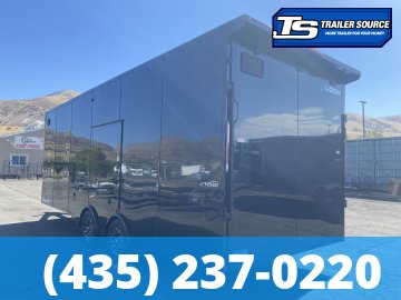 8.5x24 Look Vision Circuit Edition Enclosed Race Car Hauler Trailer - 7'6" Interior - 10K GVWR - .080 PolyCor, Black Out Package, Escape Door
