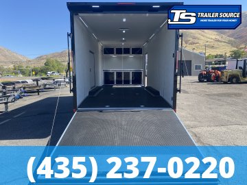 8.5x24 Look Vision Circuit Edition Enclosed Race Car Hauler Trailer - 7'6" Interior - 10K GVWR - .080 PolyCor, Black Out Package, Escape Door